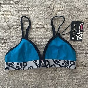 New with tags Psycho Bunny Triangle Bralette Sz M